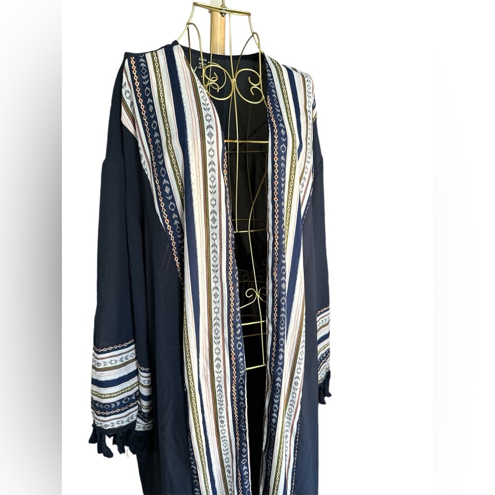Open Front Tassels Abaya/Robe/Kimono Bohemian Style